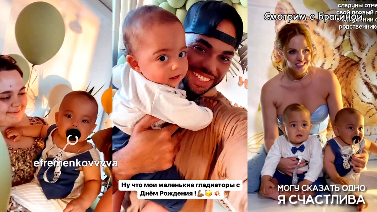 Юля Ефременкова и Мондезир с сыновьями Кристианом и Даниэлем, соцсети