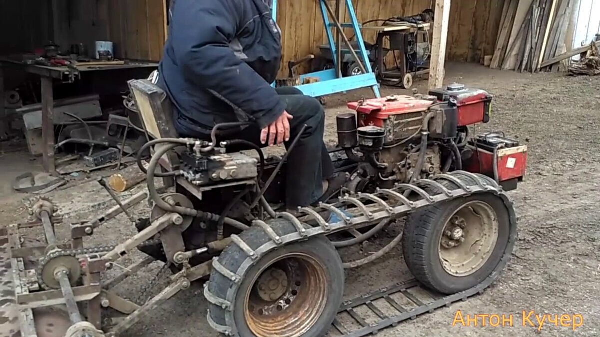 Сделал самодельный гусеничный трактор (фото и описание самоделки)