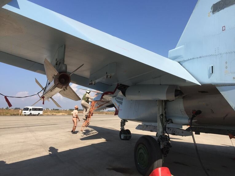 Су-30СМ с ракетным вооружением. Хмеймим. Сирия