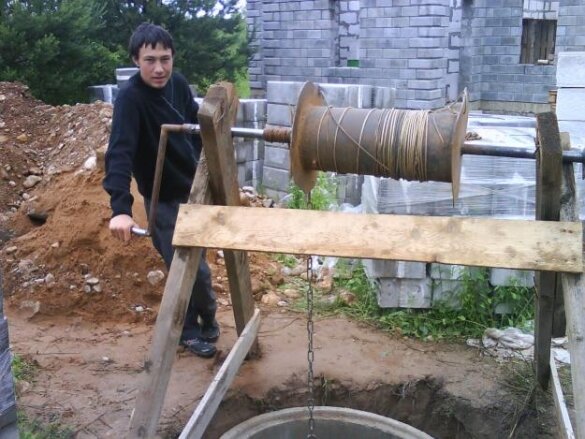 Колодец на участке своими руками