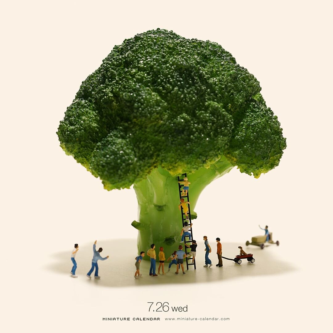 У Танаки много работ с брокколи. 