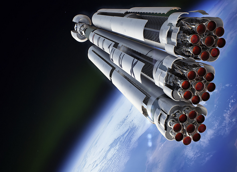 Частный космический корабль SpaceX Falcon 9 Heavy