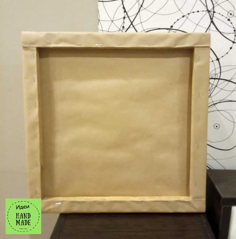 Обтяжка рамы крафт-бумагой