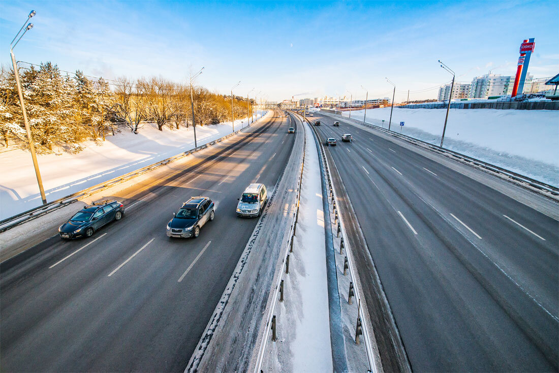 Зимние дороги в москве