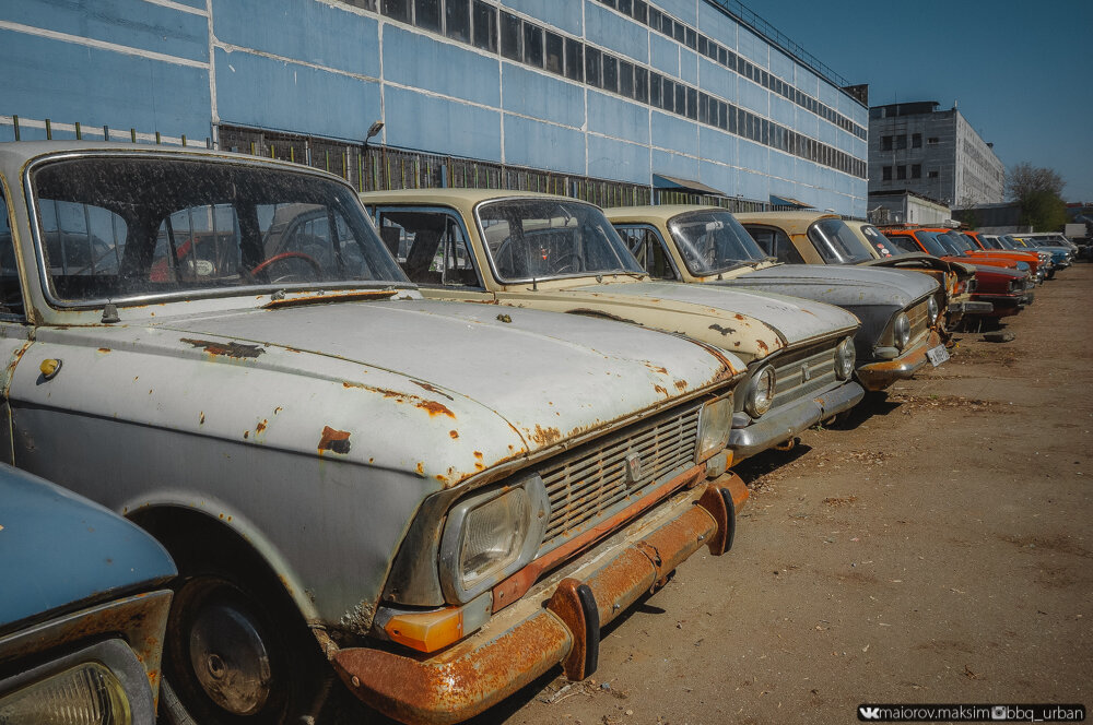 Парень собрал больше сотни старых машин и бросил на окраине Москвы!