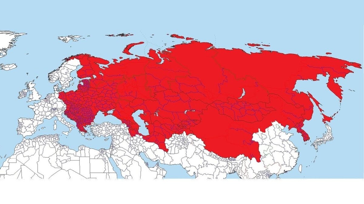 Самая большая территория россии за всю историю карта