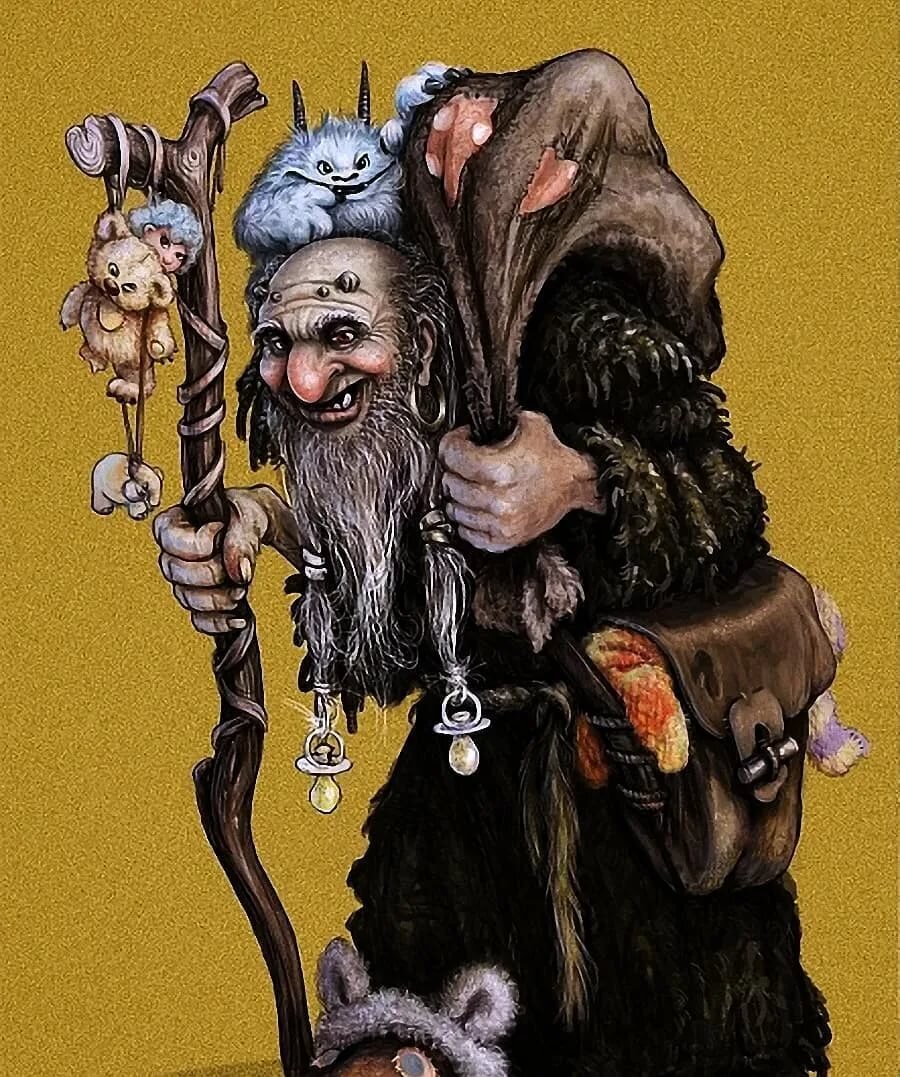 "Бабайка" в образе хромого старика