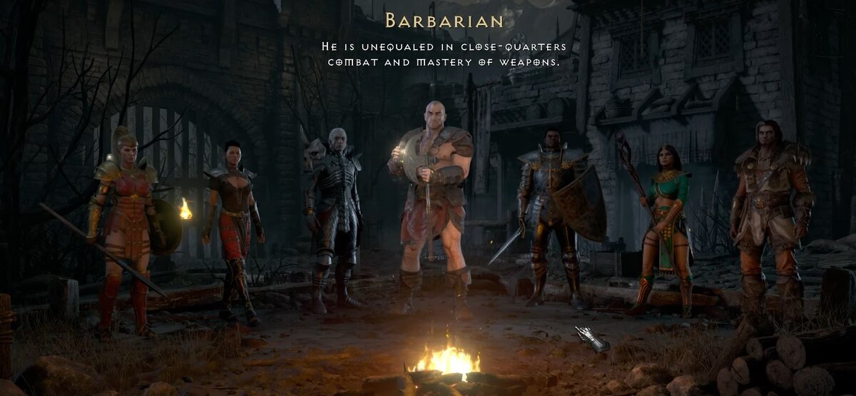 Diablo II: Resurrected - меню выбор героя