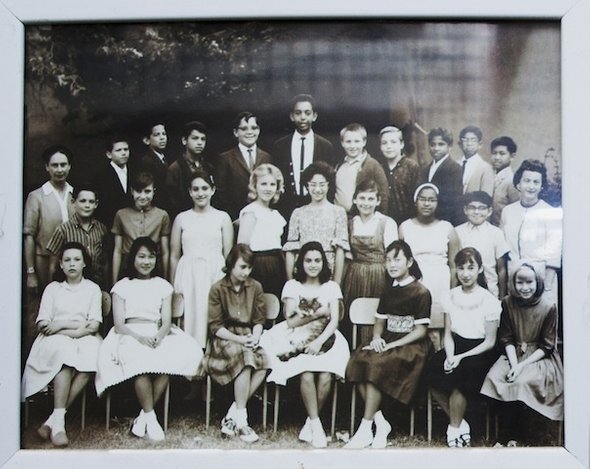 Ученики и учителя с котом Восемь