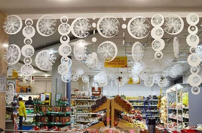 Как украсить продуктовый магазин к новому году | l2luna.ru