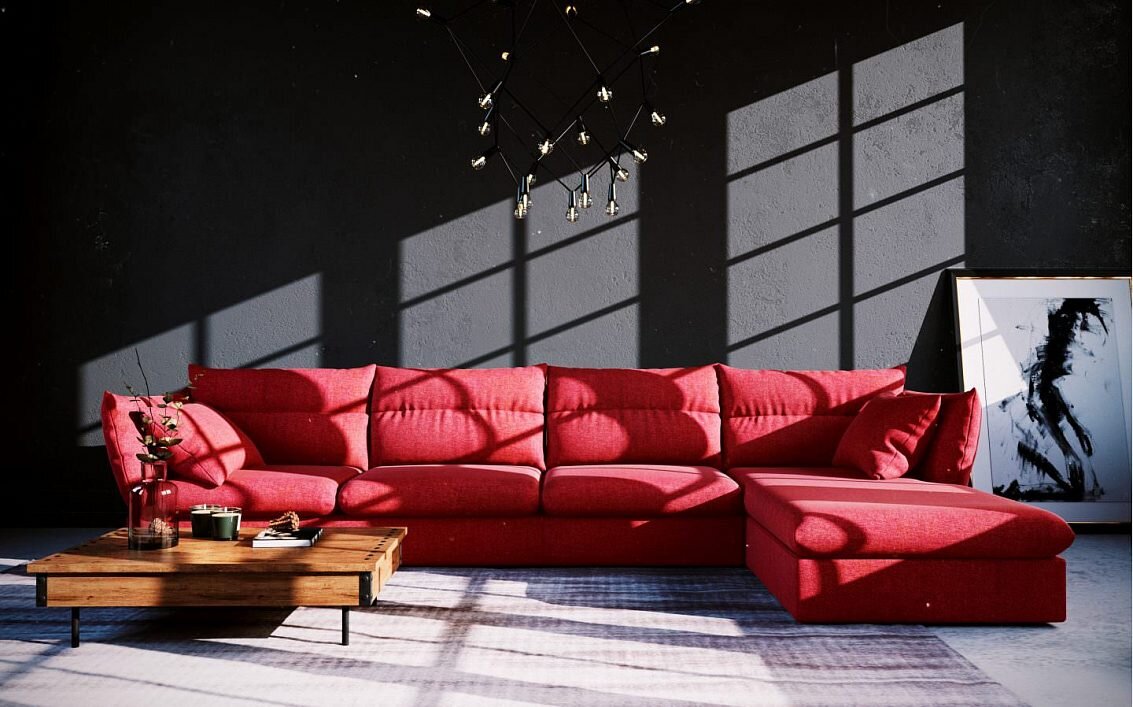 Четырехмодульный диван с оттоманкой MONRO 10