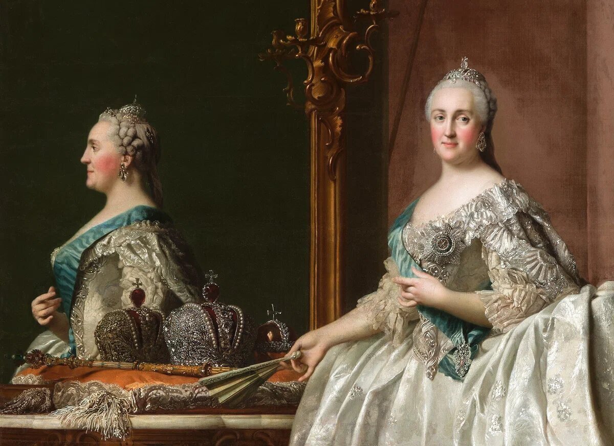 В. Эриксен. Портрет императрицы Екатерины II перед зеркалом