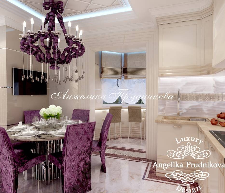 На фото: Новинка 2017-2018. Дизайн квартиры в стиле арт-деко в ЖК «Долина Сетунь»