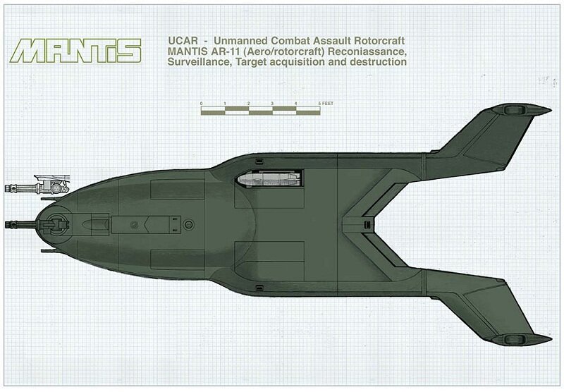 UCAR MANTIS AR-11 вид снизу. Источник: www.roncobb.net