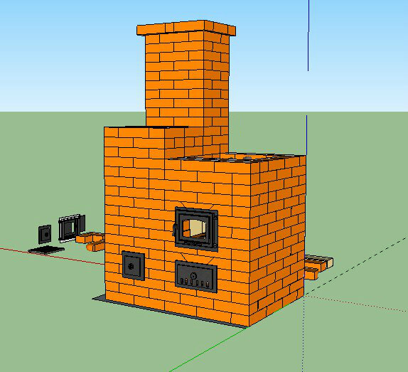 Печь из кирпича для дачи на дровах своими руками (64 фото)