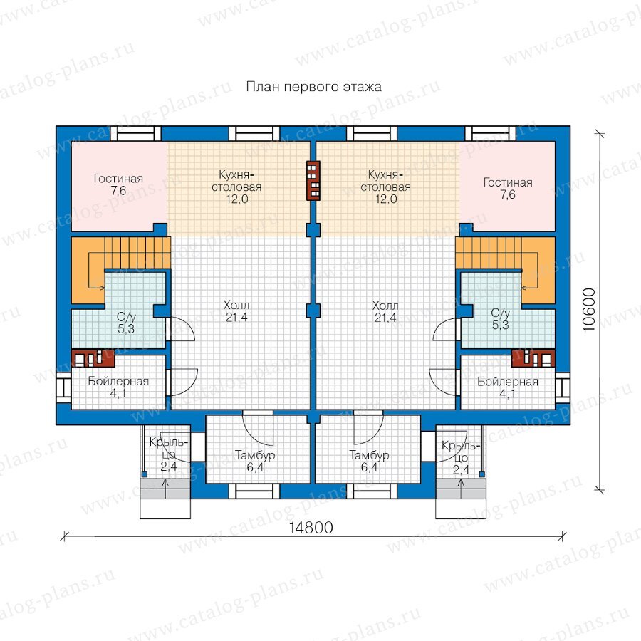 Проект дома на две семьи 242 м² | Проекты Коттеджей | Дзен