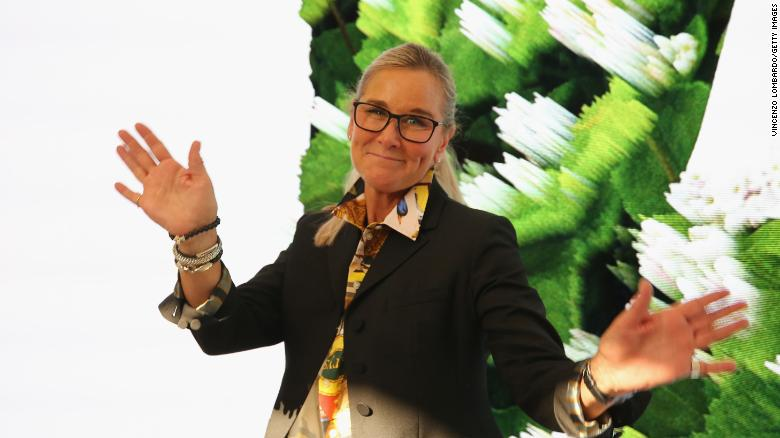 Анжела Арендтс на открытии магазина Apple в Милане в июле