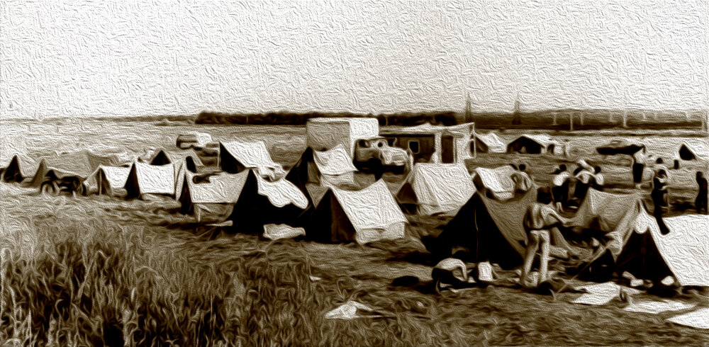 Вид палаточного городка протестующих 