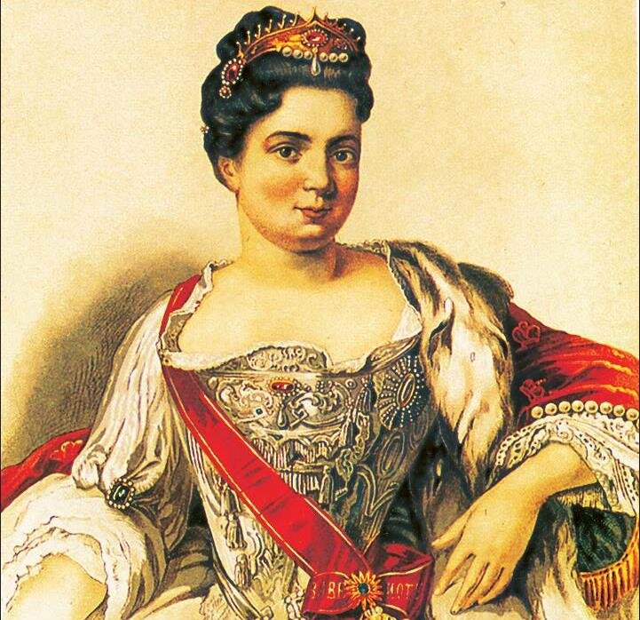 Портрет Екатерины I. Художник Ж.М. Наттье, 1717 г.