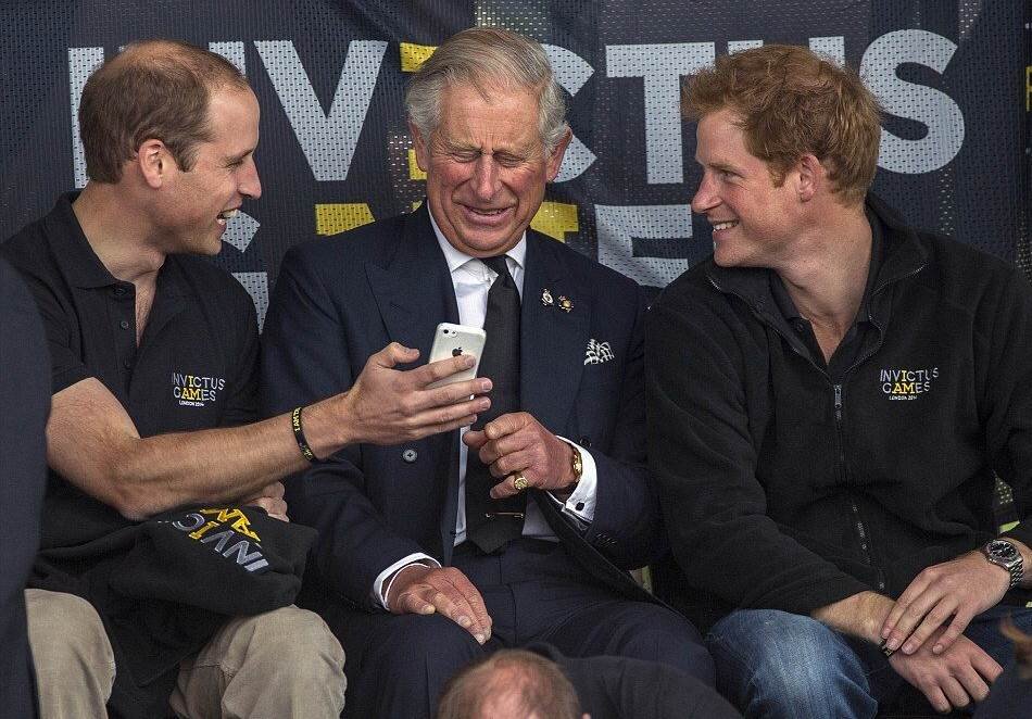 Принц Уильям, принц Чарльз и принц Гарри на первых Играх Invictus в 2014 г. Фото: dailymail.co.uk
