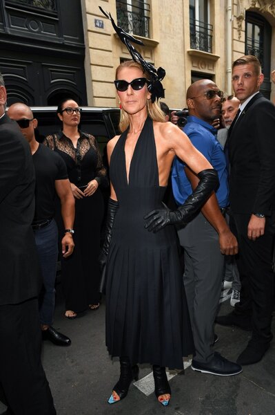 Селин Дион на показе Schiaparelli, июль 2019