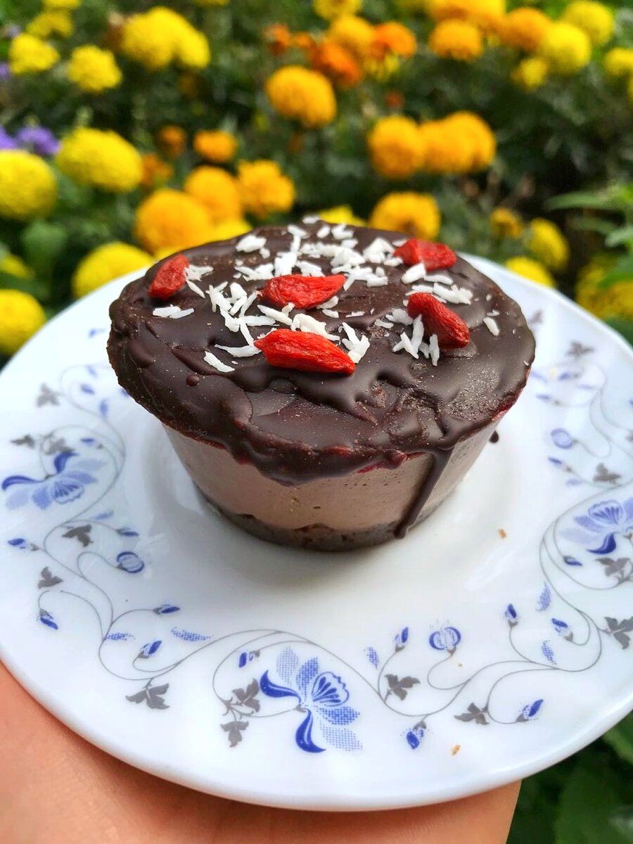 Сыроедческие шоколадно-кокосовые пирожные