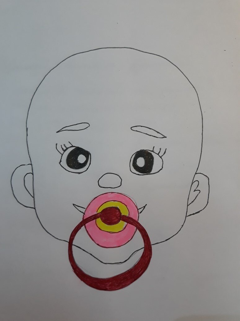 срисовала с картинки