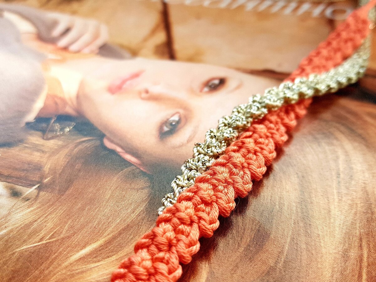 Вязаный жгут крючком