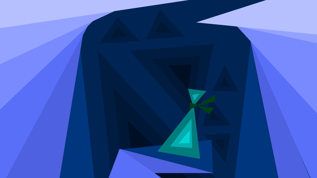 Треугольная банка в пещере