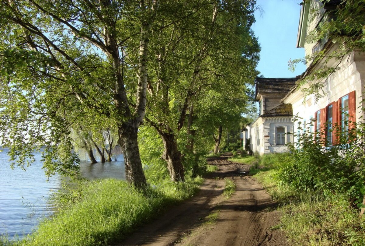 Старые виды город Осташково фото цветные