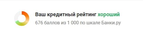 Так выглядит результат подсчета кредитного рейтинга 
