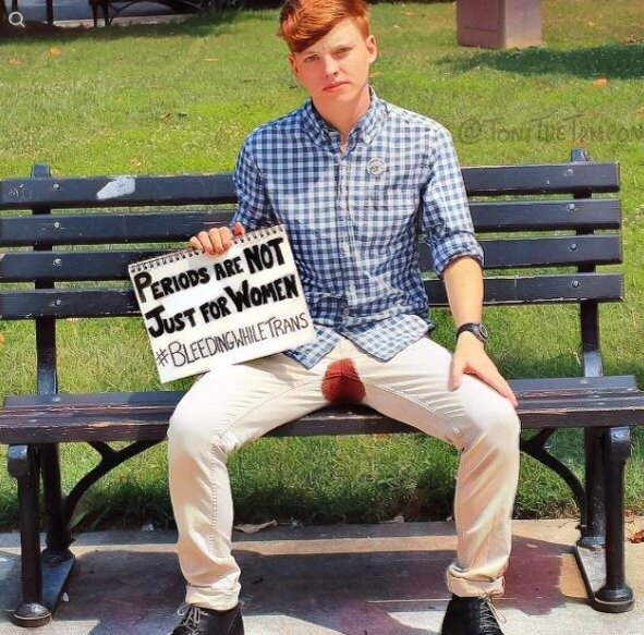 «Месячные – не только для женщин», - говорит художник Каас Клемер. Обычные мужчины тоже могут быть с месячными.