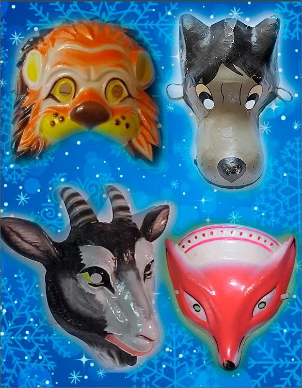Новогодние маски СССР. Старинные новогодние маски. Советские маски животных. Маски новогодние 90 годов. Маска 2024 перенесена