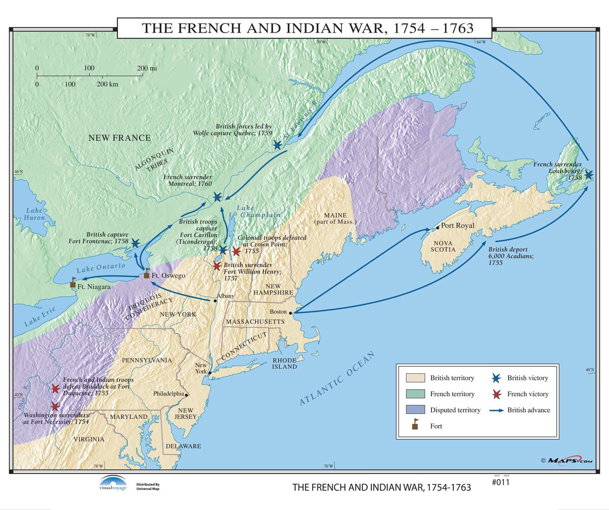 Общий ход боевых действий 1754 - 1760 гг.
