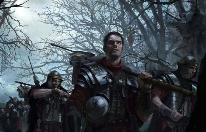 Римские легионеры в походе.