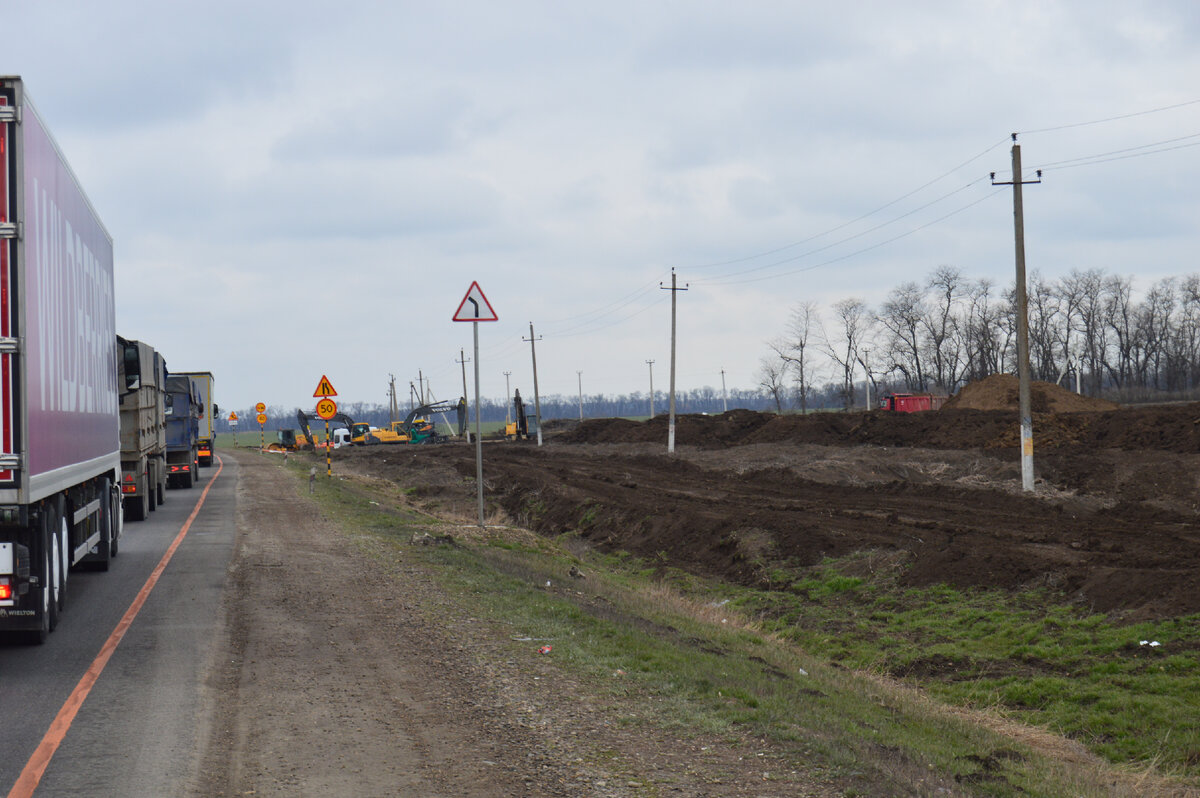 Фото автора. Дорожные работы.