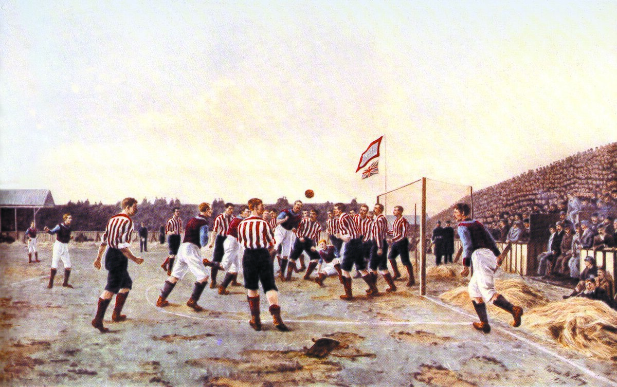Томас М. М. Хеми. «Сандерленд» — «Астон Вилла». Угловой удар, 1895. Фото из Википедии.