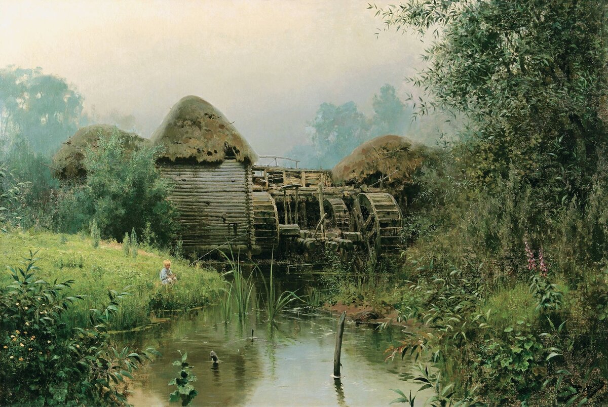 "Старая мельница", 1880 Холст, масло 88 x 135 см. Поленов Василий Дмитриевич