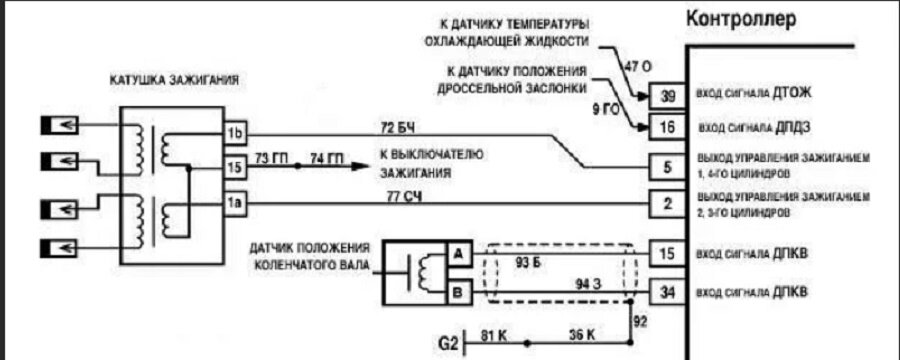 Схема зажигания ваз 2114 инжектор 8