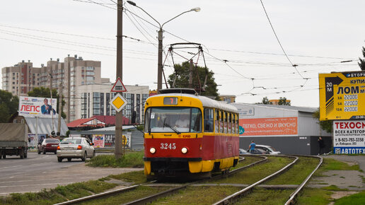 Трамвай Tatra T3SU-3245. Покатушки по Барнаулу.