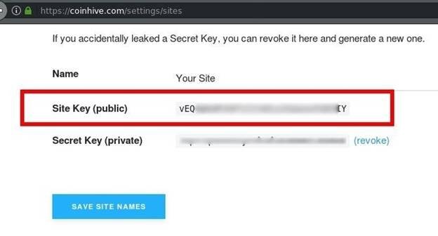 
Рисунок 1: Список ключей