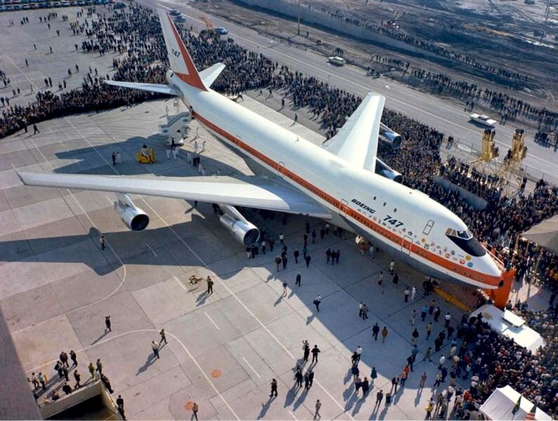 Презентация Boeing-747-100 в Эверетте, 1968 год, Фото  Getty