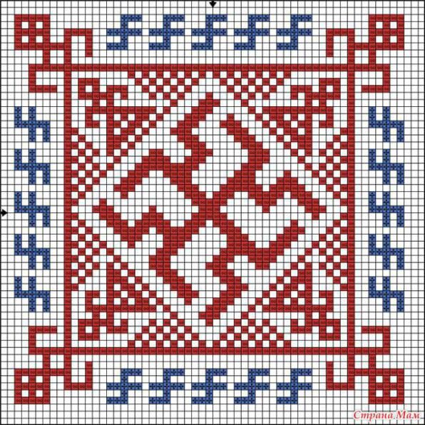 Оберег Макошь- схема для вышивки крестом Оберег Макошь