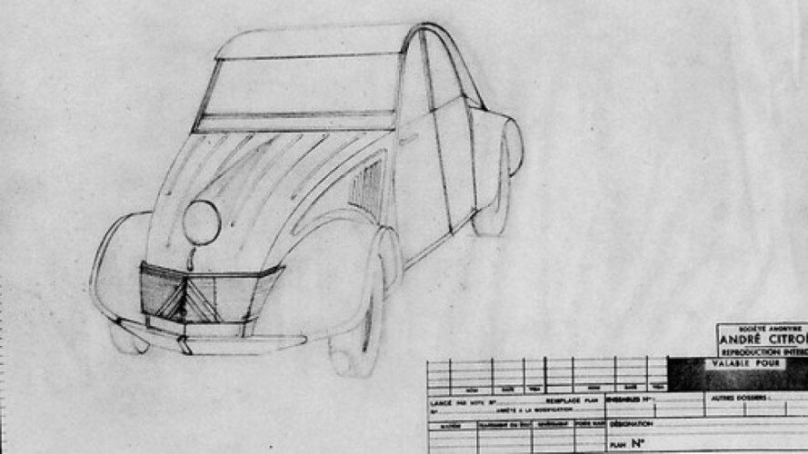 Эскиз Citroen 2CV 