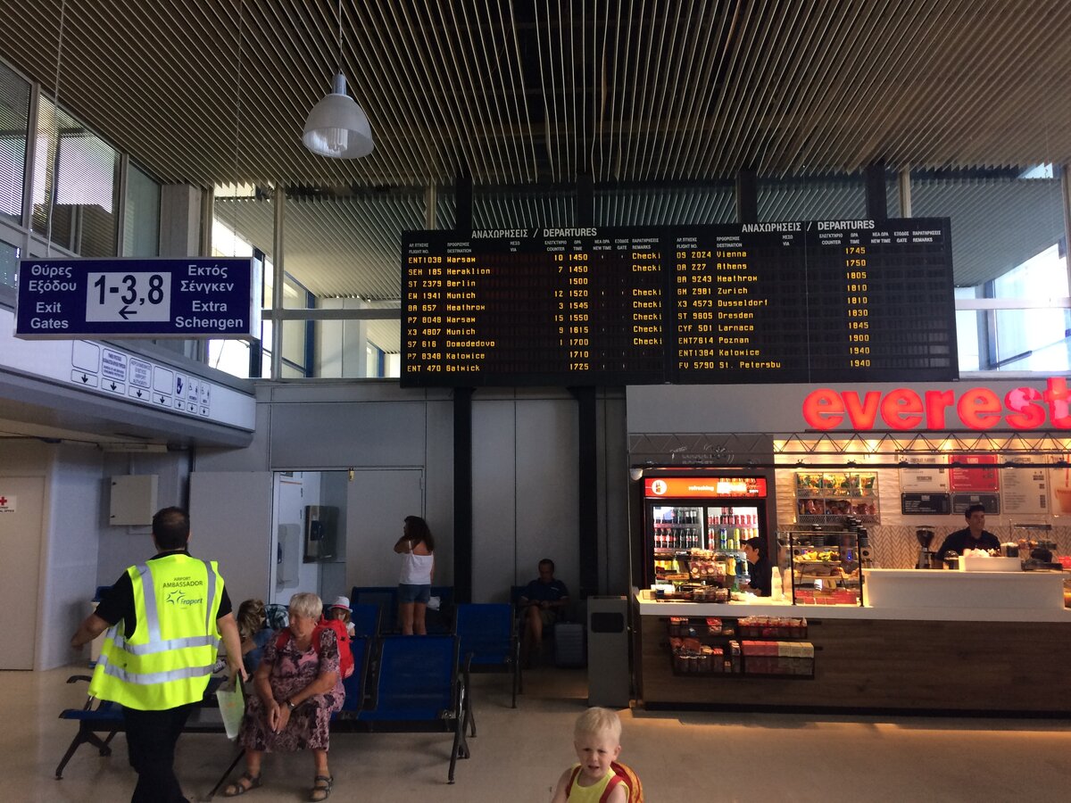 В единственном аэропорту Коса. Фото Александры Кудрявцевой