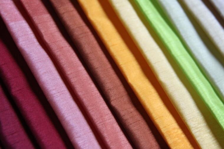 Палитра цветов искусственного шелка