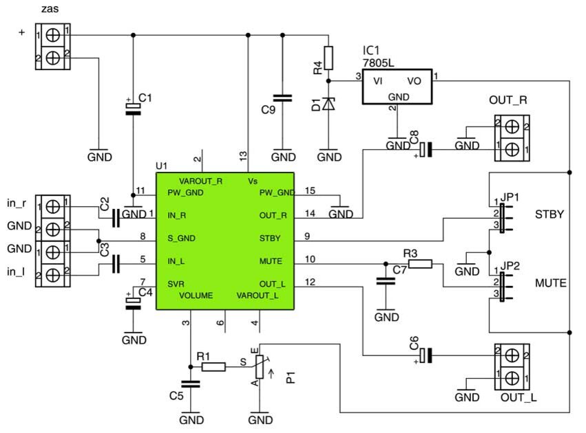 Tda7495s схема усилителя