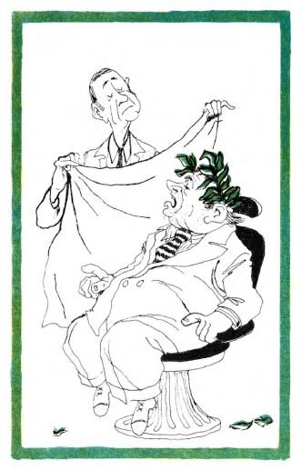  - Постричь? - Нет, освежить...(рис. Е. Гурова, "Мастера советской карикатуры об искусстве" 1975)