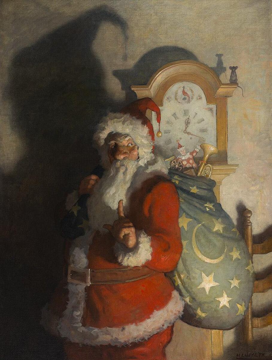 Это была ночь перед Рождеством, когда по всему дому не шевелилось ни одно существо, даже мышь.
Ньюэлл Конверс Уайет, 1925