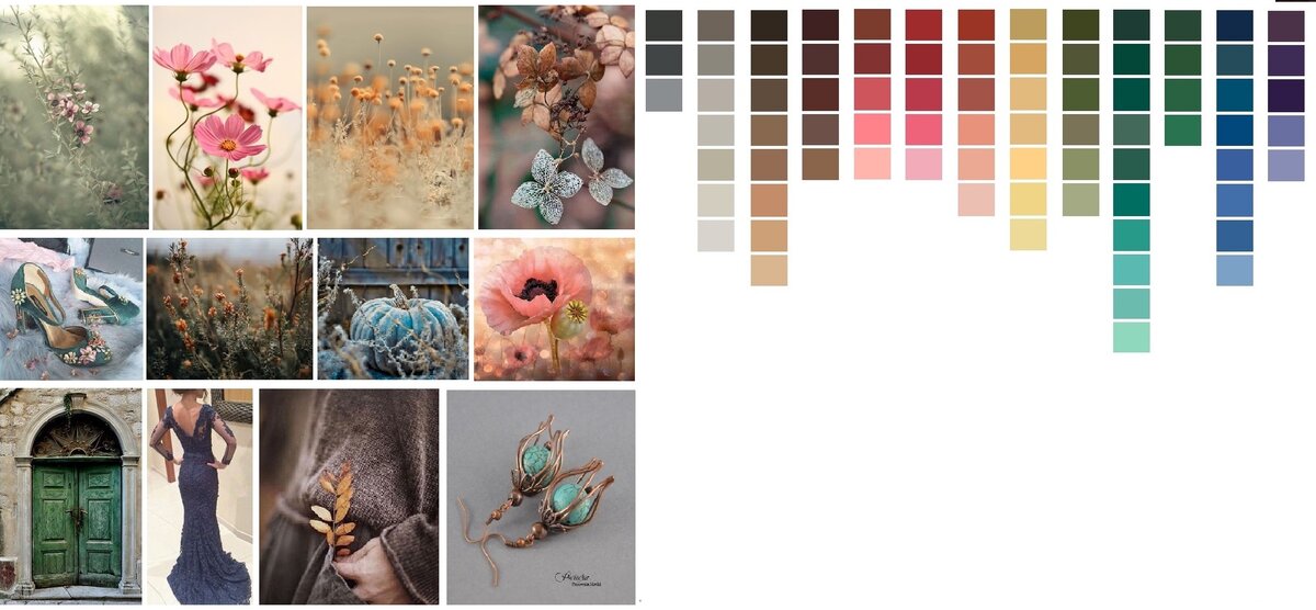 Мягкие и тепловатые цвета.